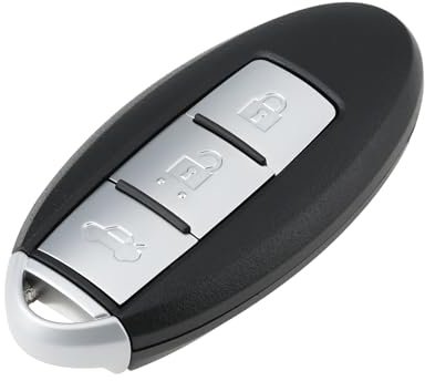 eMagTech 3-Button Car Keyless Go Replacement Case Nissan Compatible with Almera Compatible with Murano Compatible with Altima with NSN14 Emergency Key
