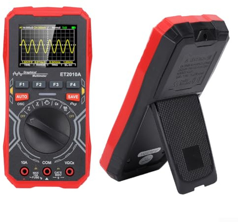 SMZhomeone ET2010A Osciloscopio Digital Multímetro 1MHz Ancho de banda 4000-Count Auto-Ranging con Pantalla a Color de 2.4 Pulgadas para Electrónica Automotriz y Diagnóstico Industrial