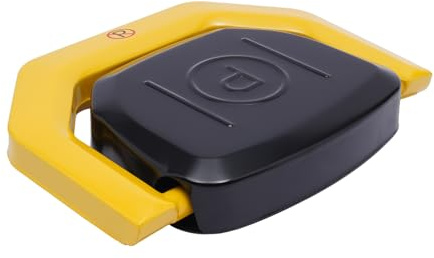 Parkplatzsperre Mit,Fernbedienung Parkplatzsperre,Ip67 Wasserdicht, 2-3t TragfäHigkeit, 30m Reichweite, 180° Antikollision, Alarmfunktion, Klappbar, FüR Parkplatz Einfahrt, Gelb