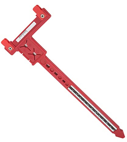 ZAICOLER Règle en T de Réglage de l'arc, Outil de Mesure Précis du Tir à l'arc, Règle de Hauteur de Renfort avec Conception Légère, Idéale pour 'Arc composé ou Classique (Rouge)