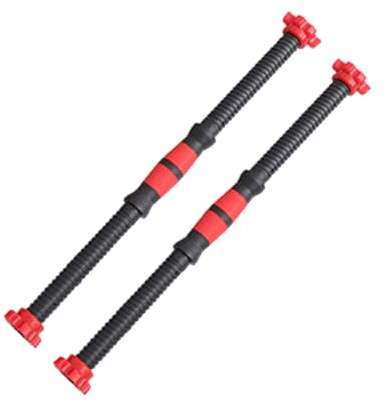 MUCKLILY Barra per Manubri 2 Pezzi 50cm con Impugnatura Sicura in Acciaio e Plastico, 4 Dadi Inclusi, per Allenamento Braccia e Schiena in Palestra Colore Casuale