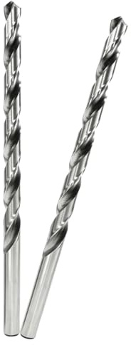 10MM Drill Bit 200MM Long Twist Drill Bits High Carbon Steel Spiral Wood Drill Bits drill Accessories for Dowel Drilling Wood,Plastic and Aluminum,2PCS(Silver)