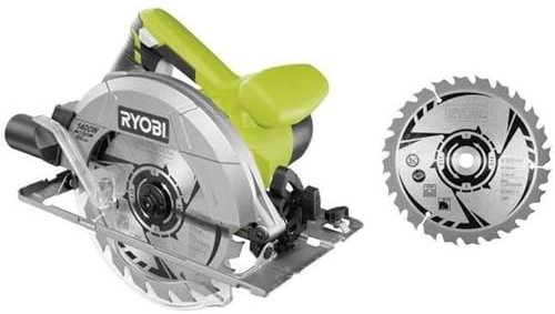 Scie circulaire RYOBI 1400W 66mm - 2 lame 20 dents - 1 coffret RCS1400-K2B