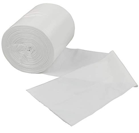 Sandmovie 30 L White Trash Bin Liners, Bin Garbage Bags, Waste Bags, 105 Counts