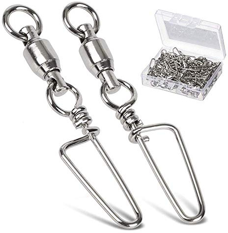 9Tong Emerillones Imperdibles de Pesca con Coastlock Snap, 9Tong Emerillones Imperdibles de Pesca con Coastlock Snap, Giratorios Anillo de Acero Inoxidable Soldado