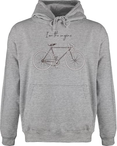Shirtracer - Hoodie Herren Pullover Männer - Fahrrad Bekleidung Radsport - I am the Engine I Rennrad I Geschenk Radfahrer I Fahrradliebhaber I Cycling