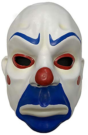 LePyCos Joker Maske Latex DC Clown Superschurke Cosplay Zubehör Halloween Kostüm Requisiten Blau