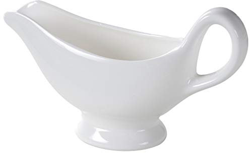 XXXXW Serving Pitcher Sauce Pitcher Traditional Porcelain Gravy Sauce Boat with Saucer Porcelain Gravy Boat Gravy Boat and Tray Ceramic Make Sauce Boat with Tapered Spout Porcelain Gravy Creamer Cup