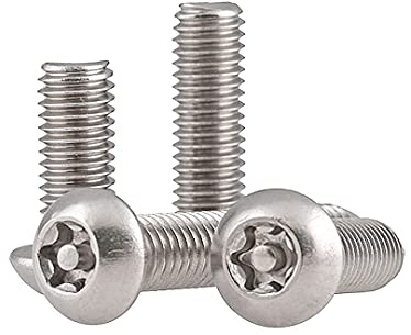 ANSIEDIO Linsenkopfschrauben Torx - Flachkopfschrauben Innensechsrund (TORX) Edelstahl Rundkopfschrauben M4×10mm,20 pcs