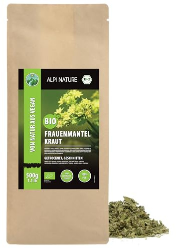 Alpi Nature Alchemille BIO Tisane 500g, Thé en Vrac, Herbe d'Alchémille Séchée et Coupée