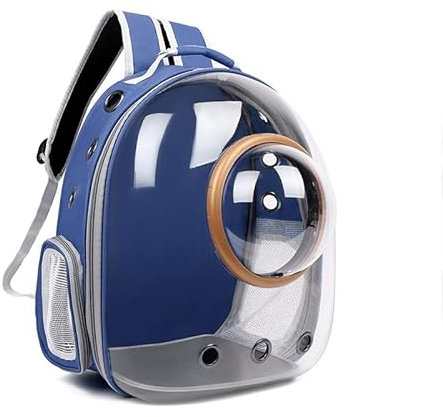 Sohodoo Katzen-Rucksack, Raumkapsel, Katzen-Tragetasche, belüftet, for Reisen, Wandern und Outdoor-Einsatz, Katzen-Rucksack, transparent, atmungsaktiv, hitzebeständig (Color : Light Blue)