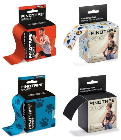 Pinotape Sensitive Tape Set 4 Rollen 5cm x 5m Kinesiologie Color Mix