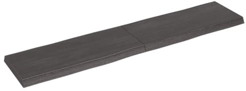 TJROO Tischplatte Dunkelgrau 180x40x6 cm Massives Eichenholz Möbelplatten Deckplatte Esstiach Holzplatten Schreibtischplatten Massivholzplatte Tischplatten Tabletop Esstischplatte