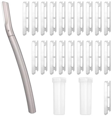 Augenbrauen Rasierer, Rasierer Für Das Gesicht Von Frauen Mit 20 Ersatzklingen, Wiederverwendbare Gesichtsrasierer, Professioneller Gesichtsrasierer, Entfernen Von Flaum Und Augenbrauenhaaren