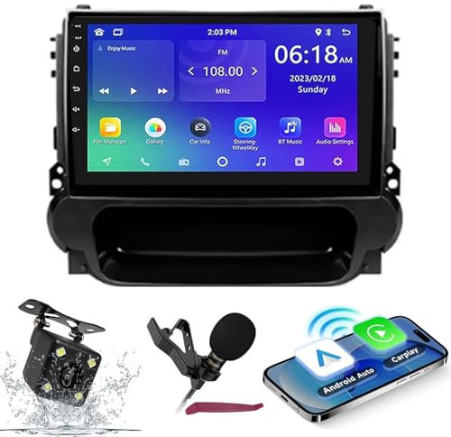 HXSQcar Android 14 Car Radio Navi for C-hevrolet Malibu 8 2012-2015 9 Screen Radio with Carplay Android Car GPS Navigation support Bluetooth 5.0 HIFI FM WiFi SWC MIC Camera (M120S)