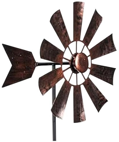 Molino de Viento para Patio 28.7x9.5 Metal Patio de Viento hilanderos Impermeables hilanderos de Viento de jardín esculturas de Viento y hilanderos a