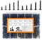 300 PcsTornillos Autorroscantes para Metal, M3 M4 Tornillo Roscachapa, Tornilleria Tornillos Cabeza Plana Cruz Autotaladrante Negros, Tornillos Roscachapas para Madera Chapa Metálica