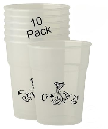 Celebration Spirits Reusable Pint Glasses – 10 Pack | Officially Branded Pint (20oz) Plastic Cups | Ideal for Parties, BBQs, Festivals & Game Nights