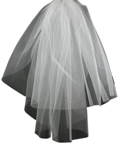 Generisch Tüll-Hochzeitsschleier, 2-lagiger Brautschleier mit Kamm, Velos de Novia Largos Welon