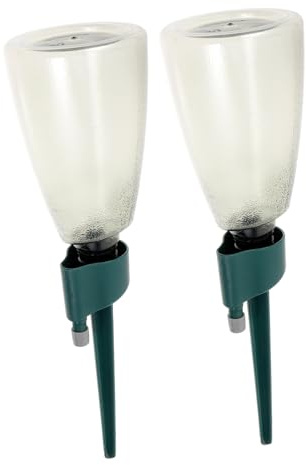 TOBBOMEY Automatische Bewässerungsspitzen 2 Stück Selbstbewässerndes Pflanzenbewässerungssystem Für Töpfe Mit Steuerventilen Für Zimmerpflanzen Balkon Und Reisen