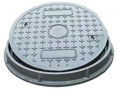 Couvercle d'égout encastré, Couvercle de Regard Rond Drain Encastré Avec Base Regard Et Cadre En Résine, fossés de rue et systèmes de drainage(70CM/27.5IN)
