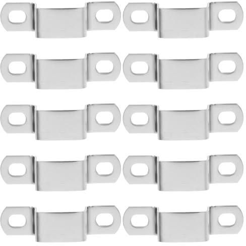 ANDRESLAD 10 Colliers de Serrage Carrés en Acier Inoxydable 304 Équerres en U pour Tubes 30X30 MM Supports Robustes pour Montage de Clôtures Poteaux en Bois et Travaux de Fixation