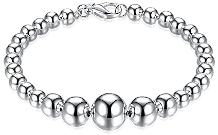 925 kvinnors helhjärta 20cm för kvinnor män handkedja armband