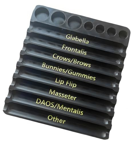 Solución de almacenamiento de botellas para píldoras para una organización vertical eficiente de productos farmacéuticos, bandeja de jeringas con 8 ranuras, organizador de cosméticos