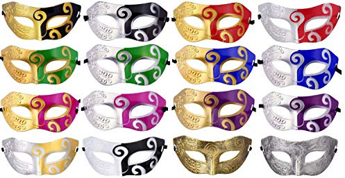 CISMARK Retro-Maske, Karnevalskostüm, Party-Zubehör, 16 Farben