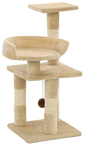 vidaXL Katzenkratzbaum Sisal 65cm Beige Kratzbaum Katzenbaum Kletterbaum