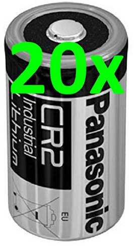 20x Lithium Batterie CR2 3V 850mAh CR17355, DLCR2, EL1CR2, CR15H270 AKKUman Set