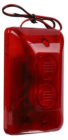 Sirena estroboscópica con Cable, VBESTLIFE Mini 120 dB, Alarma de Sonido para Exteriores de 12 voltios con luz LED roja Intermitente para Seguridad del hogar, de Alarma de protección