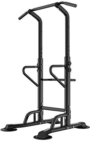 soges Dip-Station Kraftturm mit Klimmzugstange Multifunktions Krafttraining klimmzugturm,Ideal für Home-Gym