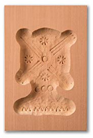 Spekulatiusform Windmühle, Holz Form Birnbaum, Spekulatius-Model für Anisgebäck, 8,5 x 6 cm