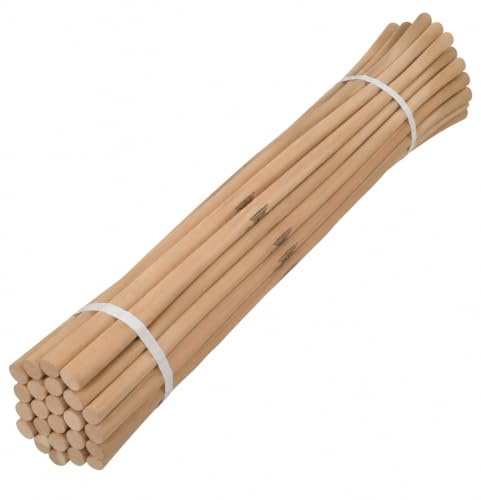 Landkaufhaus Mayer Schaufelstiele 130 cm aus Esche - Gebogene Premium-Qualität Made in Germany (25 Stück)