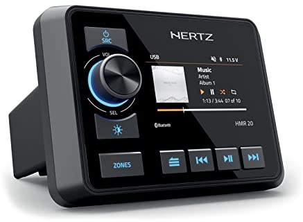 Hertz Marine HMR 20 DAB+ - Ricevitore multimediale nautico con tuner RDS, Bluetooth, USB e DAB+