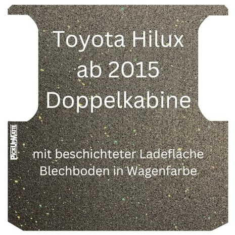 PICKUPMATTE Antirutschmatte für Toyota Hilux Invincible 2021 Doppelkabine OHNE Laderaumwanne (8. Gen.)