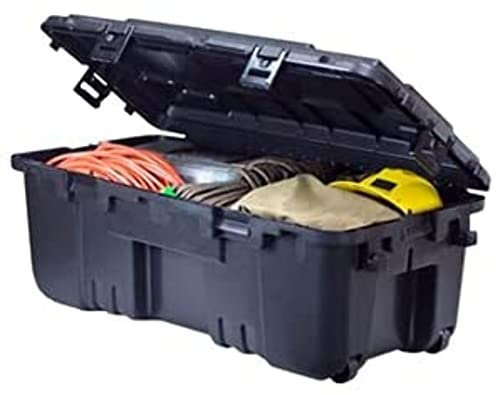 Plano Baúl deportista con bisagras, Negro, caja almacenamiento grado militar con bisagra, resistente, grande, camping y ejército, óptimo para caza, paintball, airsoft o almacenamiento doméstico