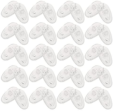 EXCEART 50 Pcs Gafas Almohadillas Para La Nariz Gafas De Sol Gel De Silicona Gafas Suministros Palo Nasal Gel De Sílice Clip De Nariz Monturas De Gafas