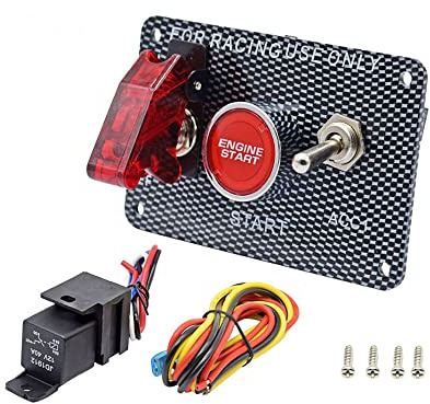 Set Di Pannelli Di Accensione Racing, Riloer Interruttore Di Commutazione Universale Del Pulsante Del Motore 12V Per L'Automobile Da Corsa Rv Caravan Truck Yacht Modificato