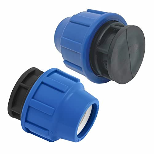 Raccordi a Compressione Tappo per Tubi 32 mm – Raccordo per tubo dell’aqua Arresto PP PN16 32mm - Connettori per Tubi Terminale Fine PE80, PE100-2 pezzi – SmartProduct