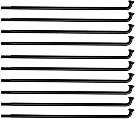 Fahrradspeichen, Fahrradradspeichen, E-Bike-Speichen, 12 G Kohlenstoffstahl, elektrisch, 2,5 mm Durchmesser mit Nippel, Fahrradspeichen for E-Bike, Motorrad, Dreirad (Farbe: Schwarz) (Farbe: Schwarz)