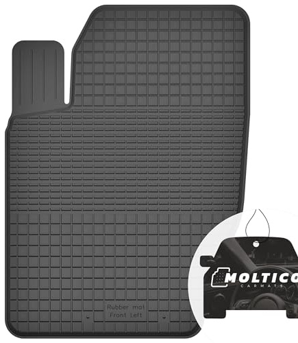 moto-MOLTICO Fahrer Gummimatten Auto, 1-teiliges Set, Allwetter Gummi Fußmatten mit Rand, Antirutsch & Wasserfest Autoteppiche - passend für Peugeot 308 I 2007-2013