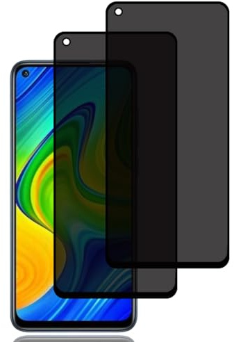 Protector Pantalla de Privacidad para Xiaomi Redmi Note 9 [2 Piezas] | Cristal Vidrio Templado Antiespia,Dureza 9H,Sin Burbujas,Anti-Rasguños,Anti-Espía Protector Pantalla para Xiaomi Redmi Note 9