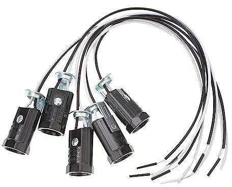 Gadpiparty Douille E12 à Vis Fil Électrique, Base D'ampoule Cristal Pour Lampe Suspendue, Support Plafonnier Filaire, Lot De 5 Pièces Pour Éclairage Domestique, Compatible Ampoules E12