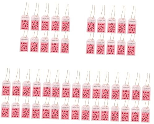 EXCEART 250stücke Blumenfrucht Etiketten Mit Schnur Dankeschön Tags Für Hochzeitsfeiern Und Farbenfrohe Drucke Für Persönliche Geschenkanhänger Und Diy Dekorationen