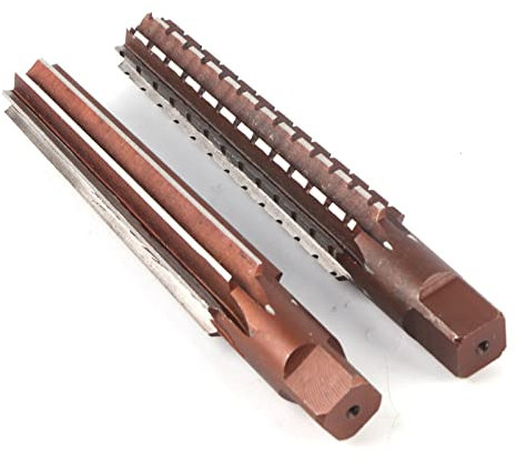 Konische Reibahle, 2 Stück, Kegelstift-Reibahlen, Kegel-Spannreibahle, HSS MT3, Kegel-Fein-/Grobreibahle, Schneidwerkzeug-Set, Gerader Schaft