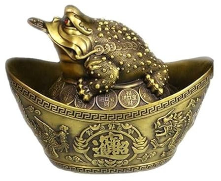 Kupfer Schwere Verzierung Goldene Kröte Barren Hause Eingerichtet Metall Messing Feng Shui Dekorationen Eingang Arbeitsplatte Dekoration Skulptur Kupfer Statue Home Hotelbar