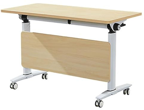 Klappbarer Tisch Besprechungstisch, Klassischer Klappbarer Tisch, Multifunktionaler rechteckiger Besprechungstisch Mit Rollen, für Büro, Empfang, Klassenzimmer, Schulung