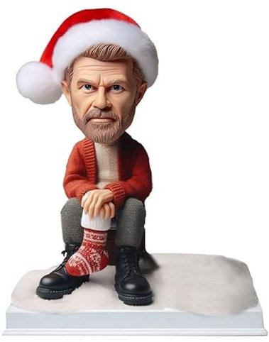 mydedor Individuelle Wackelkopf-Figur, personalisierbar, Weihnachtsmann, handgefertigte Wackelkopf-Figur, personalisiert für erwachsene Männer, Familie, Freund, Kollegen, Chef